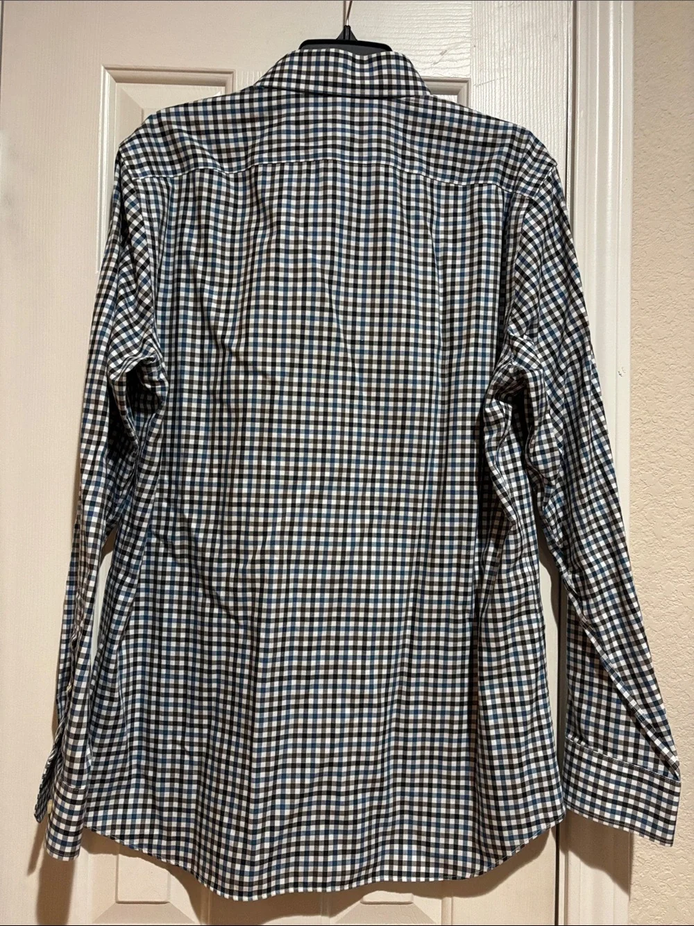 Banana Republic Blue and White Gingham Button-Down Shirt